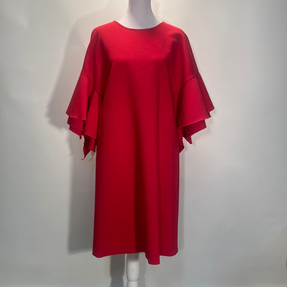 Carolina Herrera Ruffled Sleeve Dress